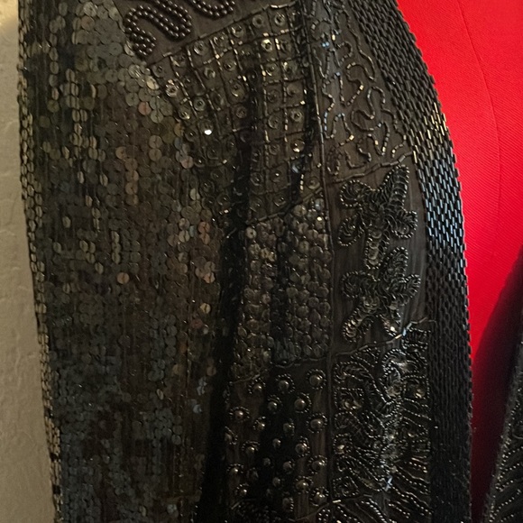 Patchwork Silk Beaded Evening Jacket - Picture 2 of 7